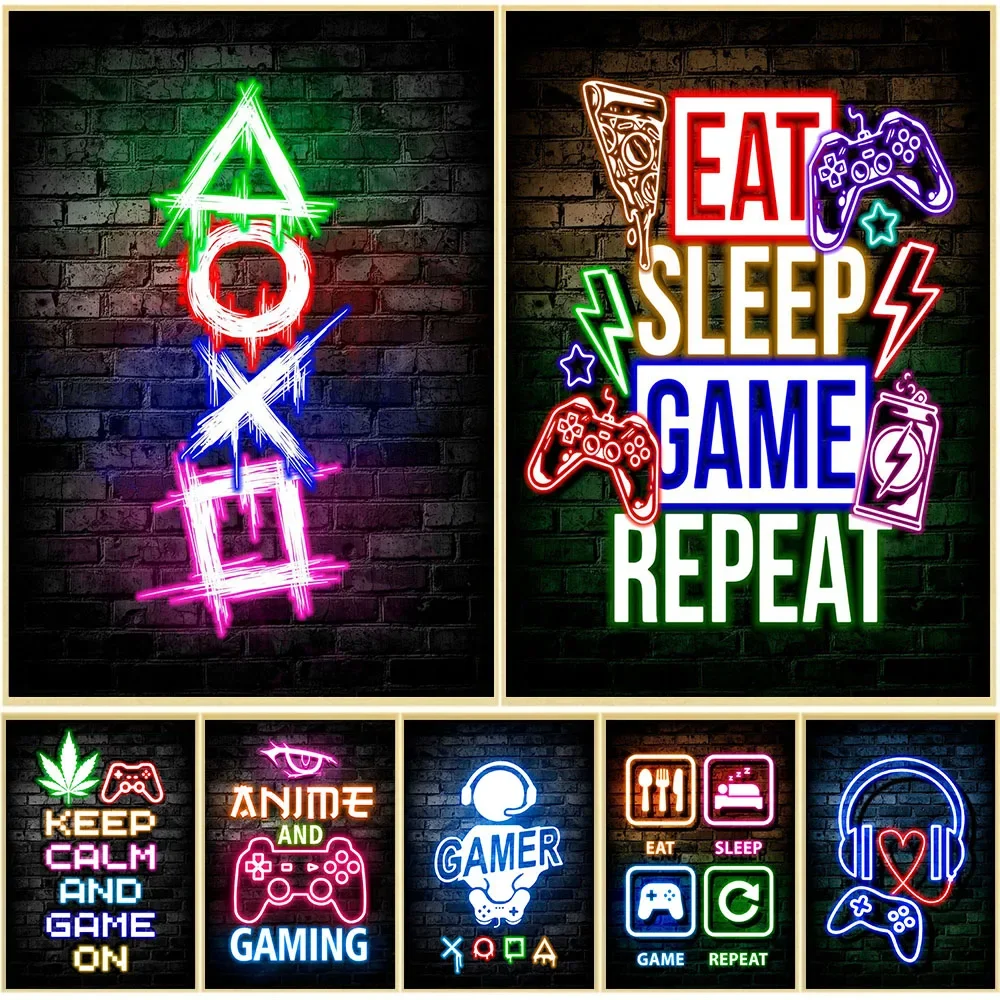 Home Improvement Game - Gaming Neon Jedz Śpij Graj Powtarzaj