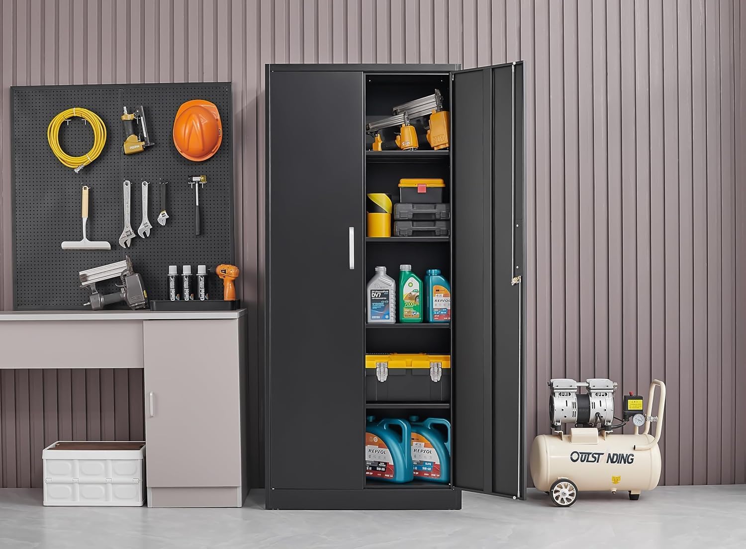 Metalowa szafka do przechowywa – Home Improvement Help recenzja i cena